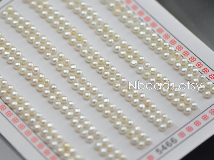 Half-Drilled Freshwater Button Pearls, 2.5-10mm Multi Sizes, Half Pearl Cabochons for Earring Studs -(PL12)