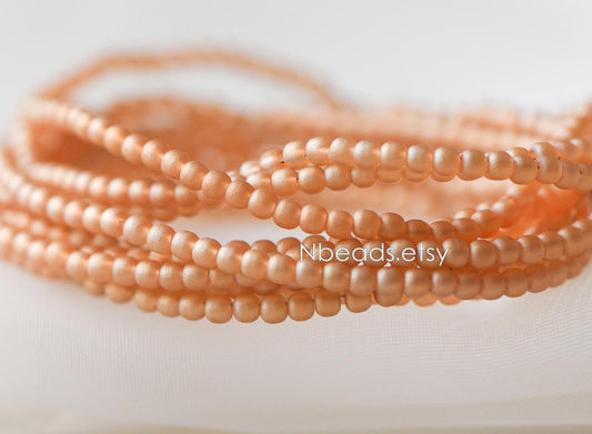 Frosted Round Glass beads 2mm, Sparkly Multi Matte Colors (GM-021)/ 200 beads