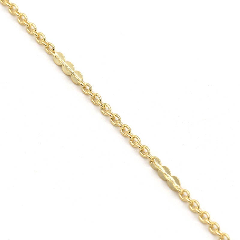Gold plated Brass Cable Chains, 1.2/ 1.7/ 2/ 2.7mm Thin, Delicate Link Chains (#LK-104)/ 1 Meter=3.3 ft