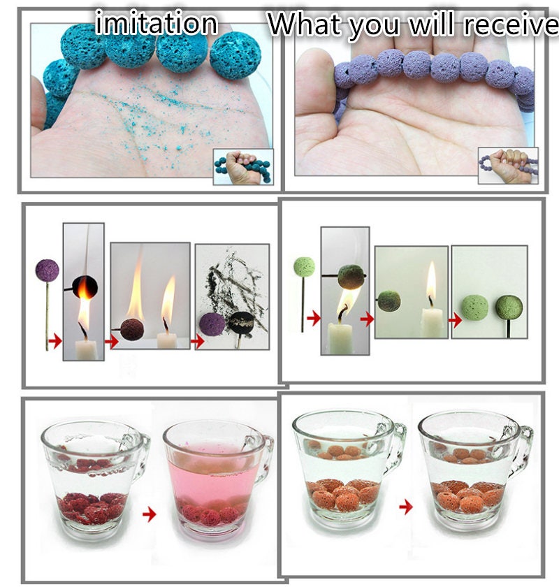 35pcs Volcanic Stone Rondelle Beads 16x10mm, Natural Lava Beads Wholesale, Rainbow Mix Color (#V6087)