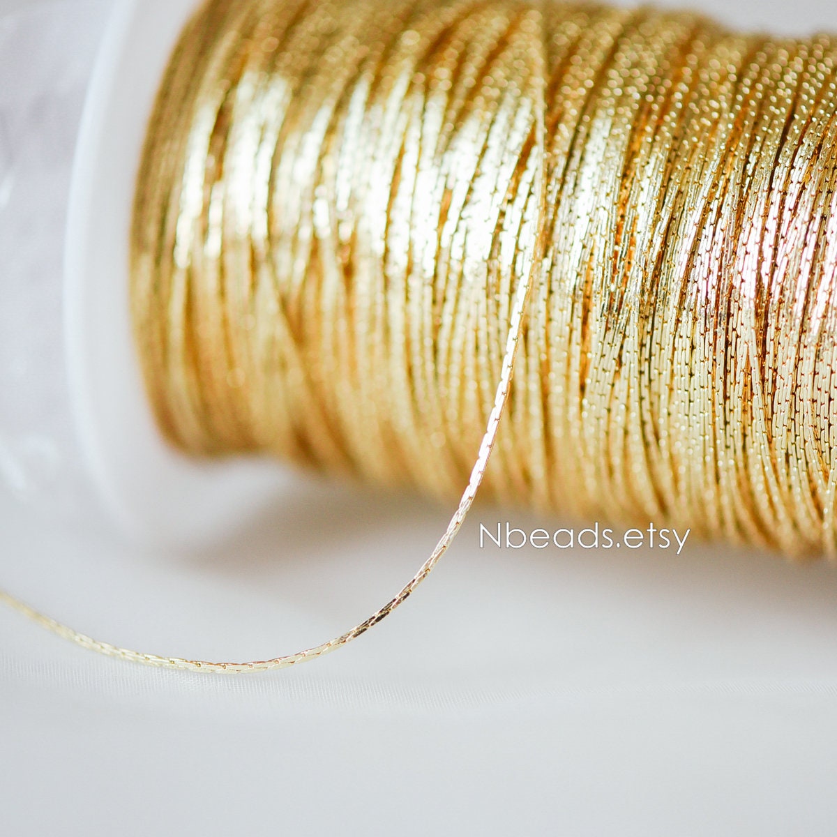 Dainty Tiny Gold/ Silver plated Brass Chains 0.7mm Thin (#LK-148)/ 1 Meter=3.3 ft