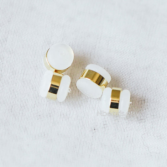 20pcs Rubber Ear Nuts, Earring Back Stoppers 5.5mm, Gold/ Silver/ Rose Gold, Earring Component Findings (#GB-651-B)