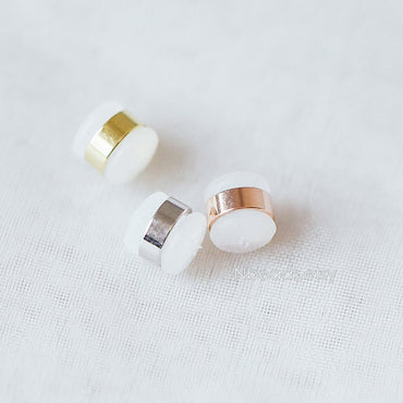 20pcs Rubber Ear Nuts, Earring Back Stoppers 5.5mm, Gold/ Silver/ Rose Gold, Earring Component Findings (#GB-651-B)