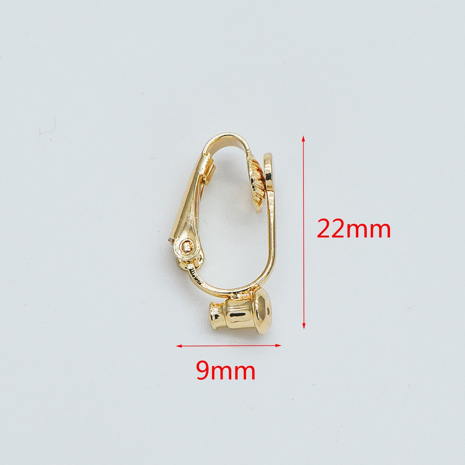 10pcs Gold/ Silver Clip-on Ear Wire, MAGIC Earring Clips, Can Hold Stud/ Threader Earrings (GB-251-D)