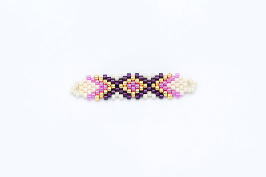 4pcs Seed Beads Charm Connectors 41x9mm, Japan Miyuki Seed Glass Beaded Bar Pendants (RM-33-NEW)