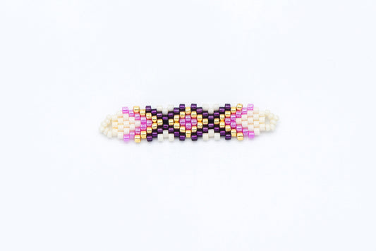 4pcs Seed Beads Charm Connectors 41x9mm, Japan Miyuki Seed Glass Beaded Bar Pendants (RM-33-NEW)