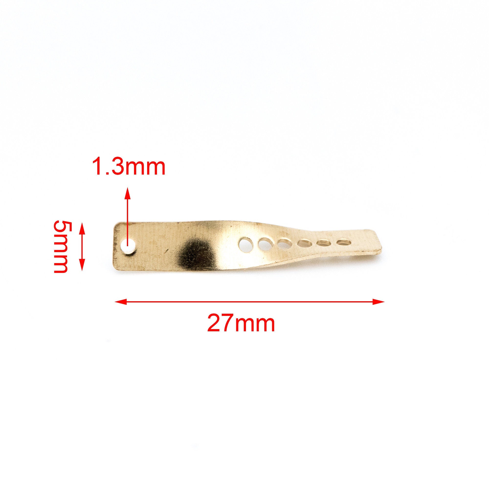 20pcs Raw Brass Link Pendants 19/ 27mm, Geometric Twisted Bar Charm Connectors (RB-122)