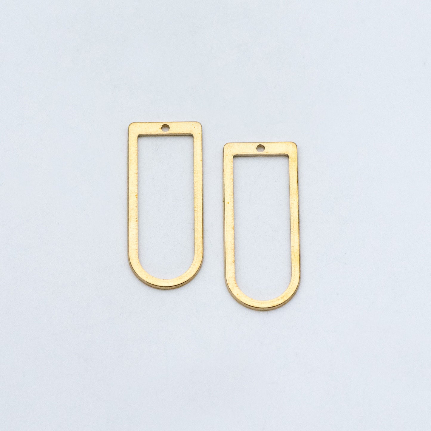 20pcs Raw Brass Link Charm Pendants 30x13mm, Brass Findings Wholesale (RB-147)