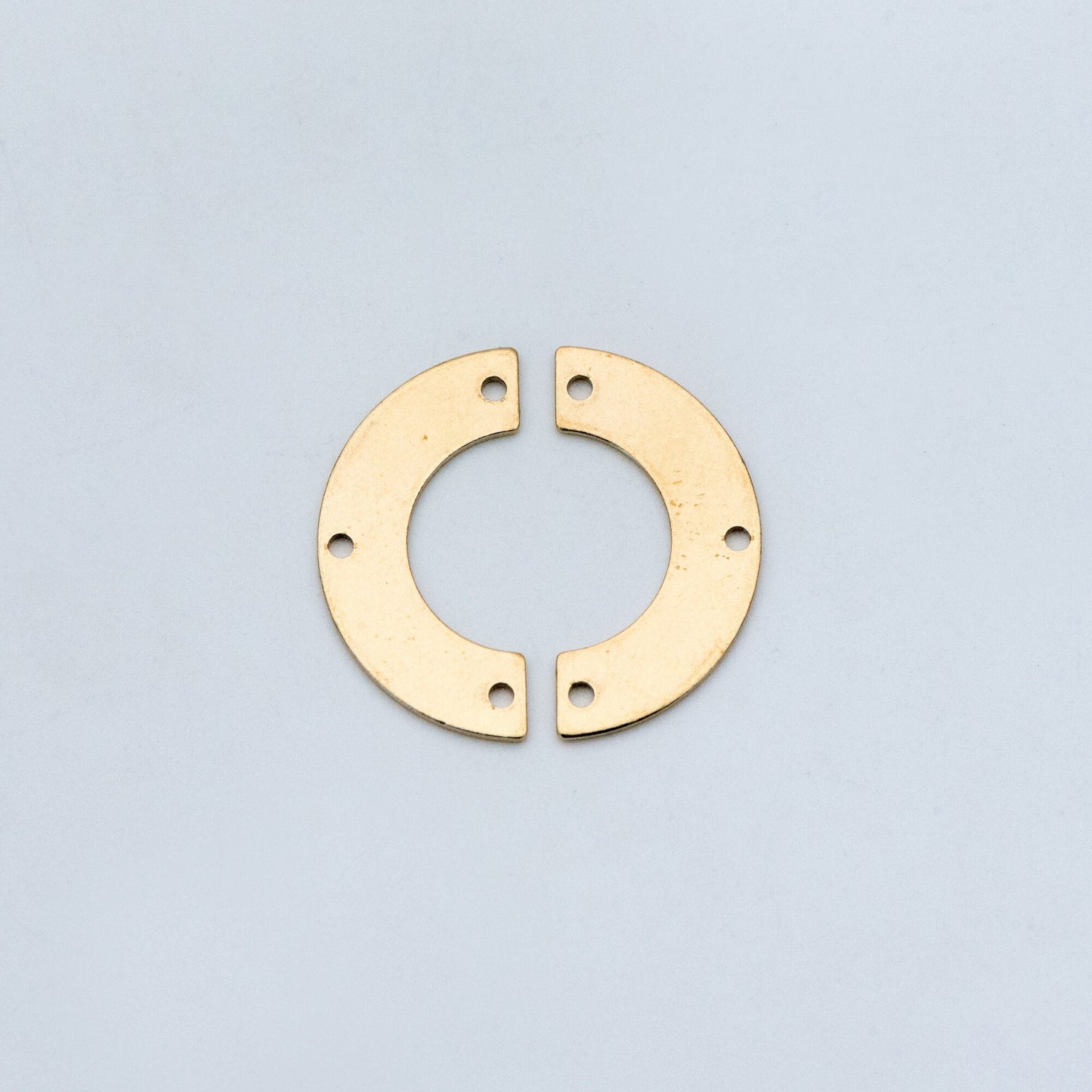 20pcs Raw Brass Fan Charm Connectors, Solid Brass Pendants Wholesale (RB-150)