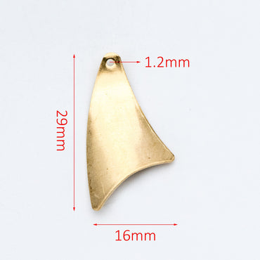 20pcs Raw Brass Charm Pendants 29x16mm, Brass Findings Wholesale (RB-109)
