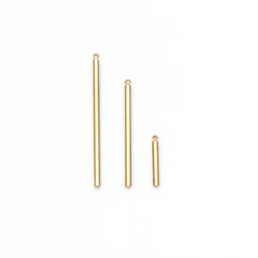 20pcs Raw Brass Bar Tube Charm Pendants, Multi Size 20/ 30/ 40mm by 2mm Thick (RB-105)