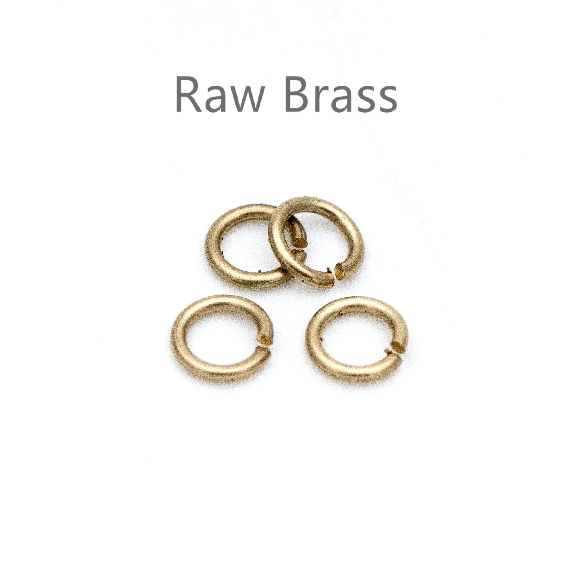 200pcs Raw Brass Open Jump Rings, 3mm by 0.7mm(21Gauge)/ 5mm by 0.8mm(20 gauge), Split Jumpring Findings Wholesale (RB-101)