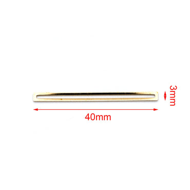 20pcs Raw Brass Bar Charm Connectors 40x3mm, Geometric Long Link Pendants (RB-113)