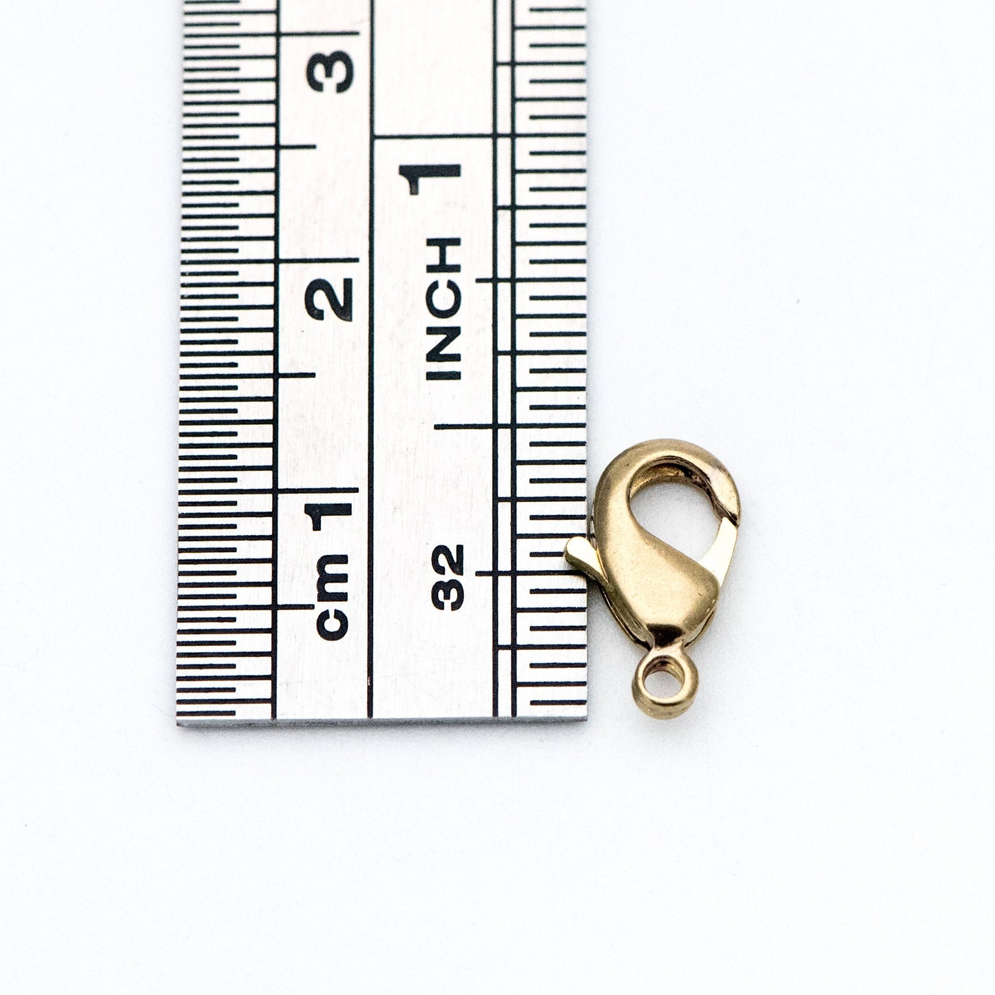 30pcs Raw Brass Lobster Clasps 10mm/ 12mm, DIY Jewelry Making Supplies Wholesale (RB-174)