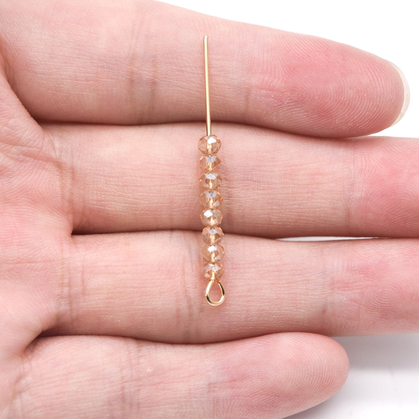 Crystal Glass Rondelle Faceted beads 2x3mm Champagne -BZ03-07/ 125pcs