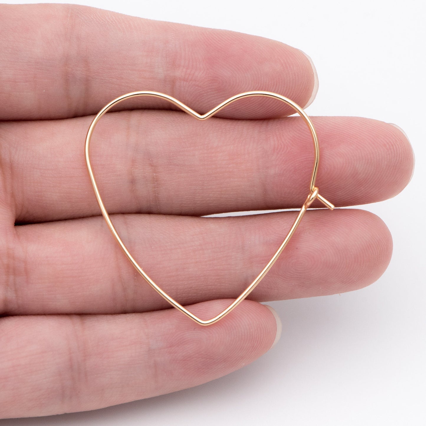 10pcs Gold/ Silver Tone Heart Earring Hoops, Geometric Earring Components (GB-698)