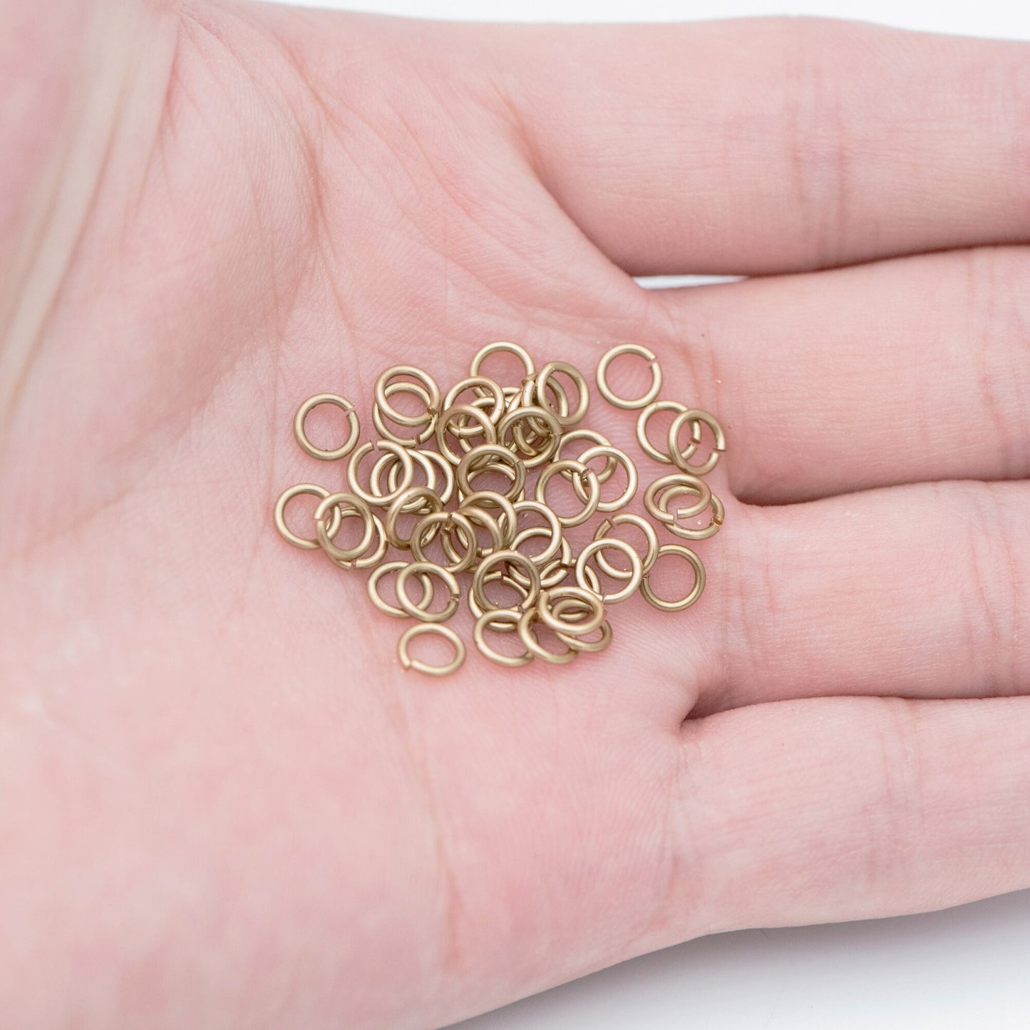 200pcs Raw Brass Open Jump Rings, 3mm by 0.7mm(21Gauge)/ 5mm by 0.8mm(20 gauge), Split Jumpring Findings Wholesale (RB-101)