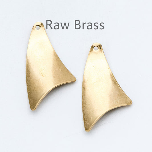 20pcs Raw Brass Charm Pendants 29x16mm, Brass Findings Wholesale (RB-109)