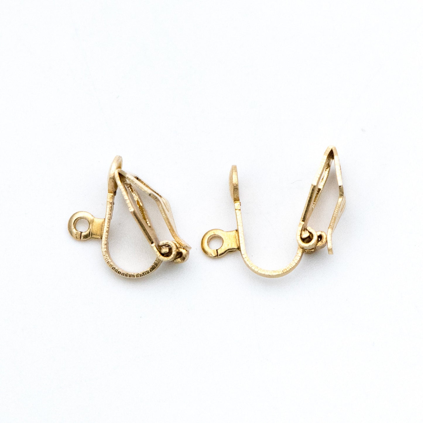 20pcs Raw Brass Clip-on Earrings, Adjustable Clip On Ear Wire, Brass Findings Wholesale (RB-175)