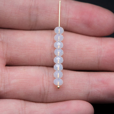 Rondelle Crystal Glass Faceted beads Opalite 3x4mm- (BZ04-52) / 145Pcs