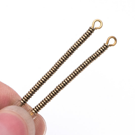 Hematite Seed Beads, Delicate Rondelle Spacer Beads, Metal Color Copper (#V6093-3)