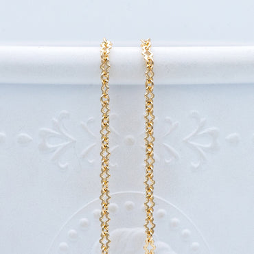 Gold plated Brass Link Chains 2.5mm, Craft DIY Components Wholesale (#LK-276)/ 1 Meter=3.3 ft