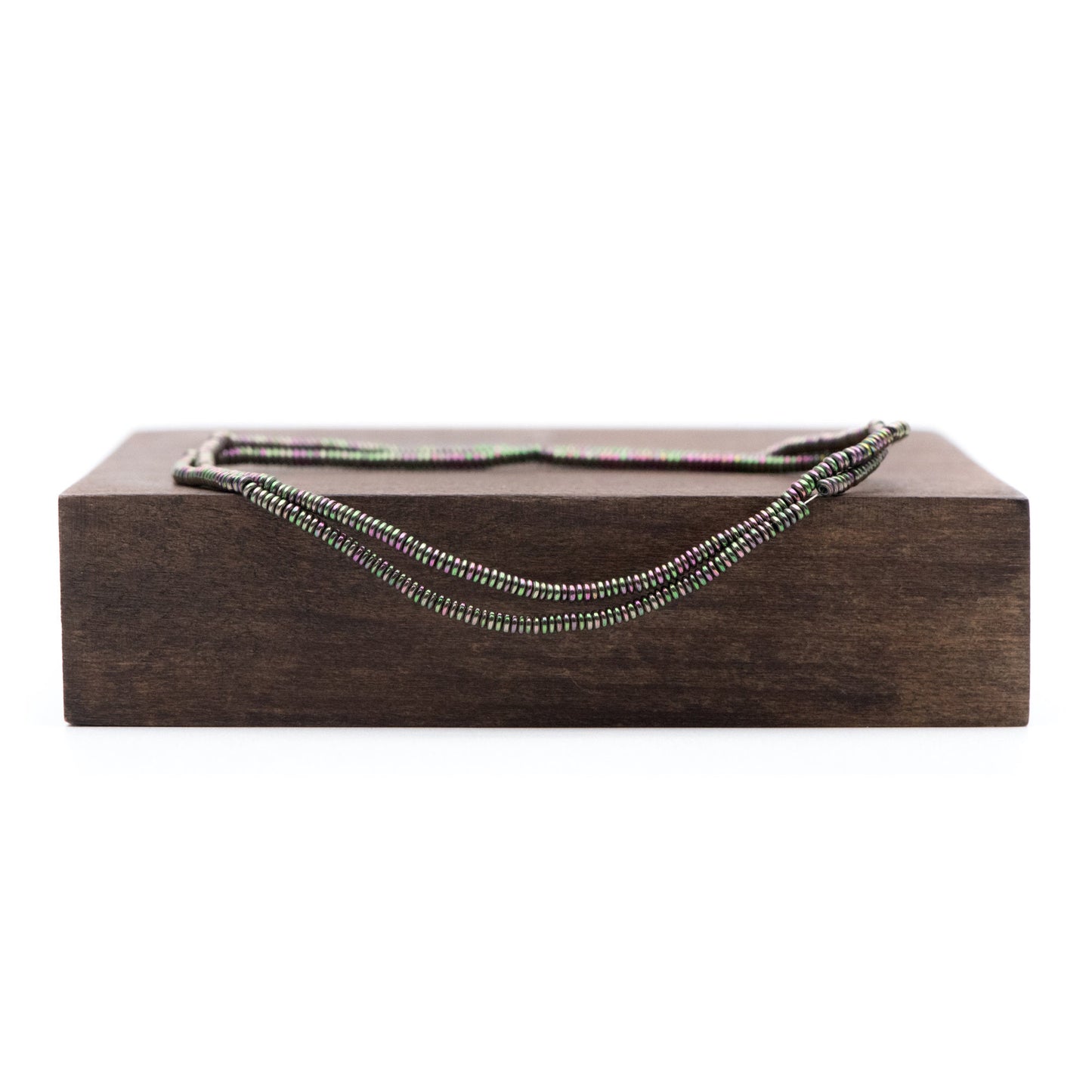 500pcs Hematite Seed Beads, Delicate Rondelle Spacer Beads 2x1mm, Metal Green (#V6093-2)