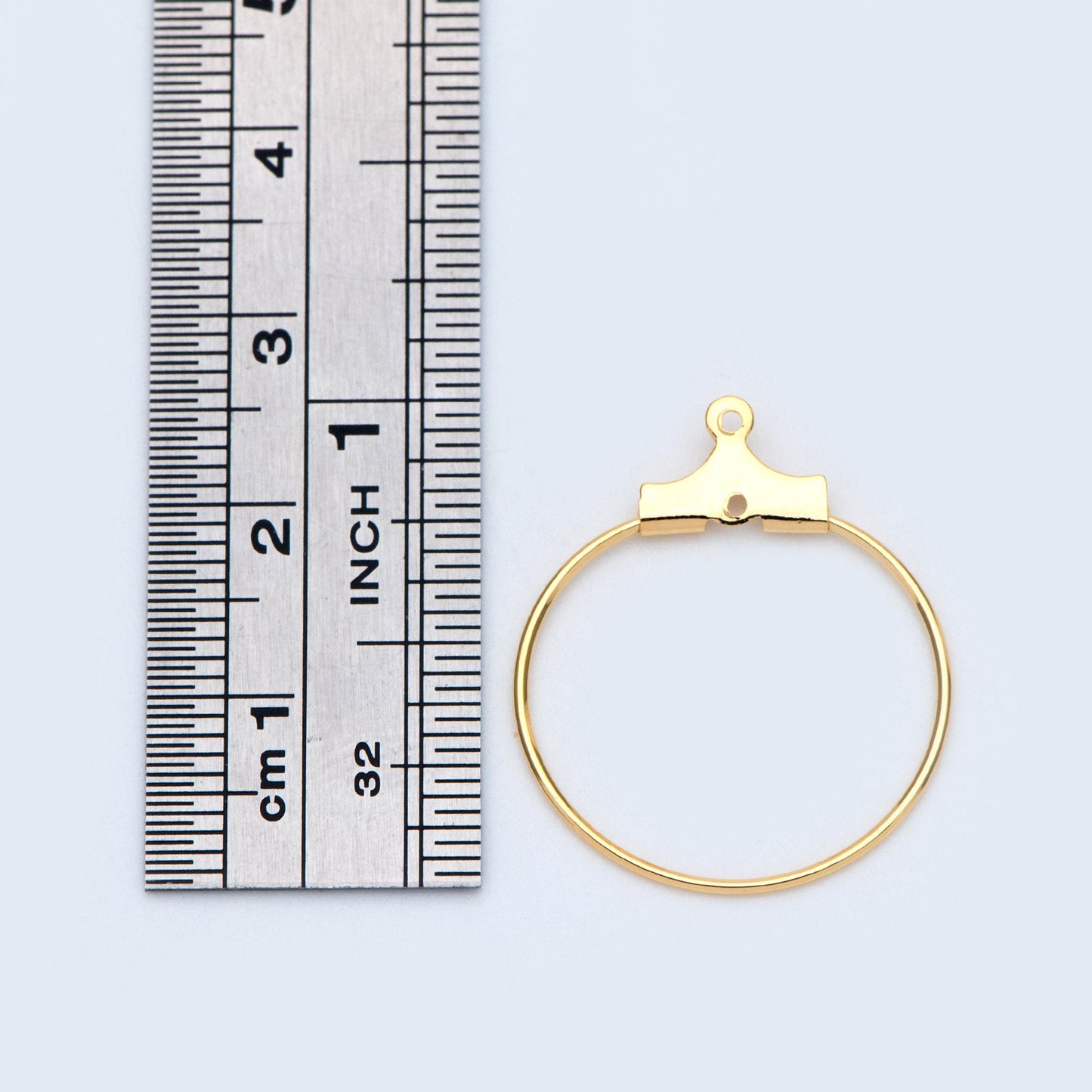 10pcs Gold plated Brass Circle Pendants 22mm, Can Open to Add Beads (GB-977)