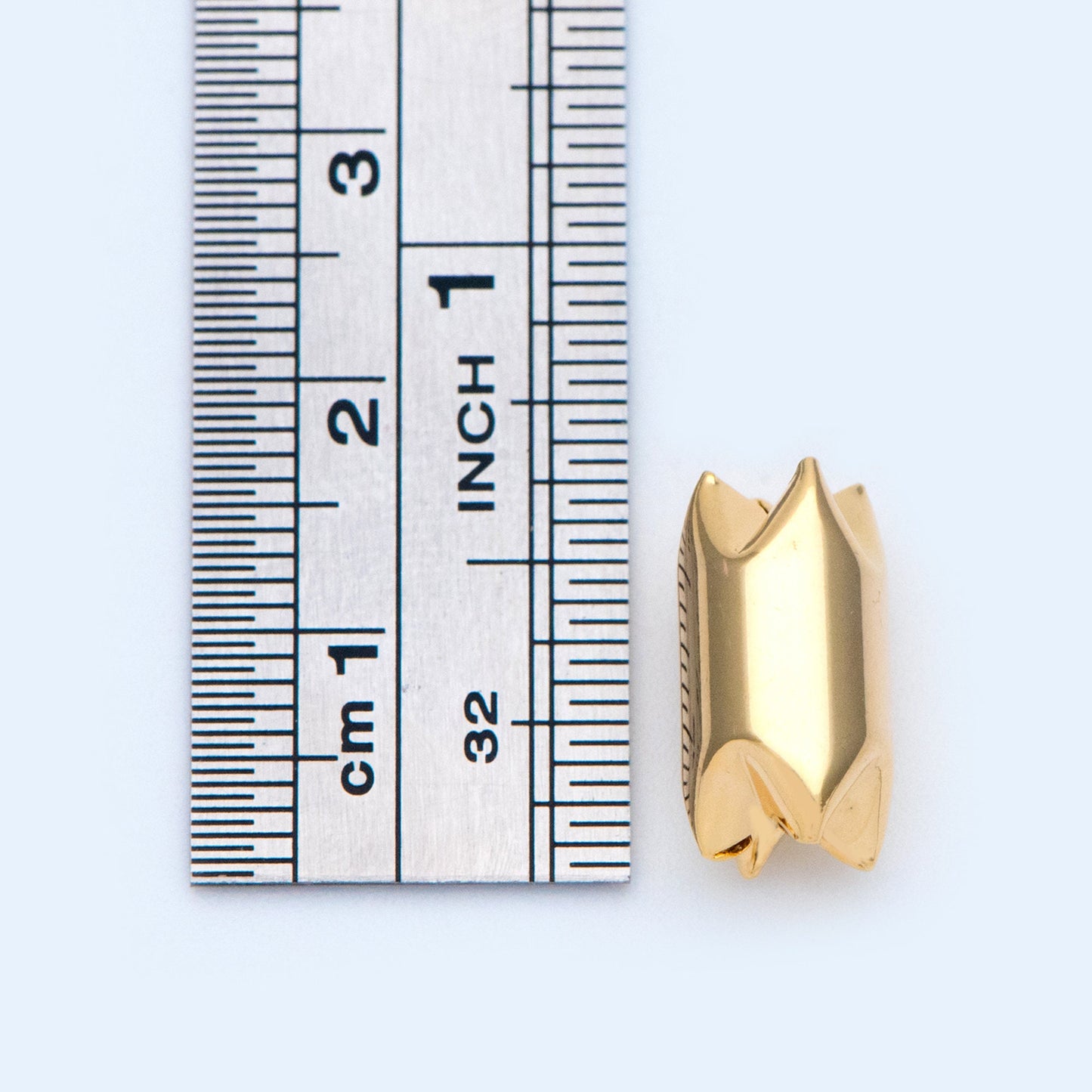 10pcs Gold plated Brass Spacer Beads 8x15mm, Shiny Bracelet Beads (GB-1076)