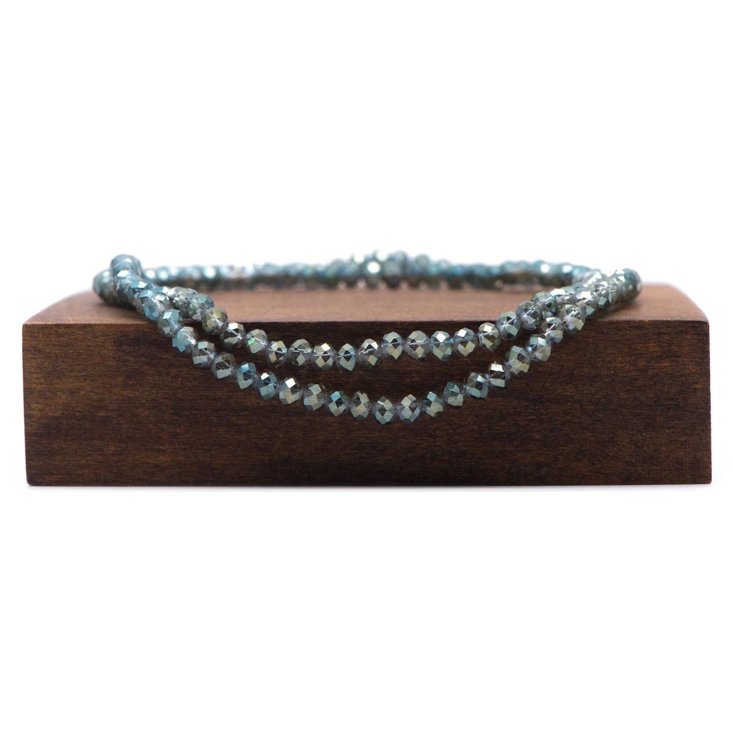 Crystal Glass Rondelle Faceted beads 3x4mm Sparkly Olivine Olive Green -(BZ04-137)/ 145pcs