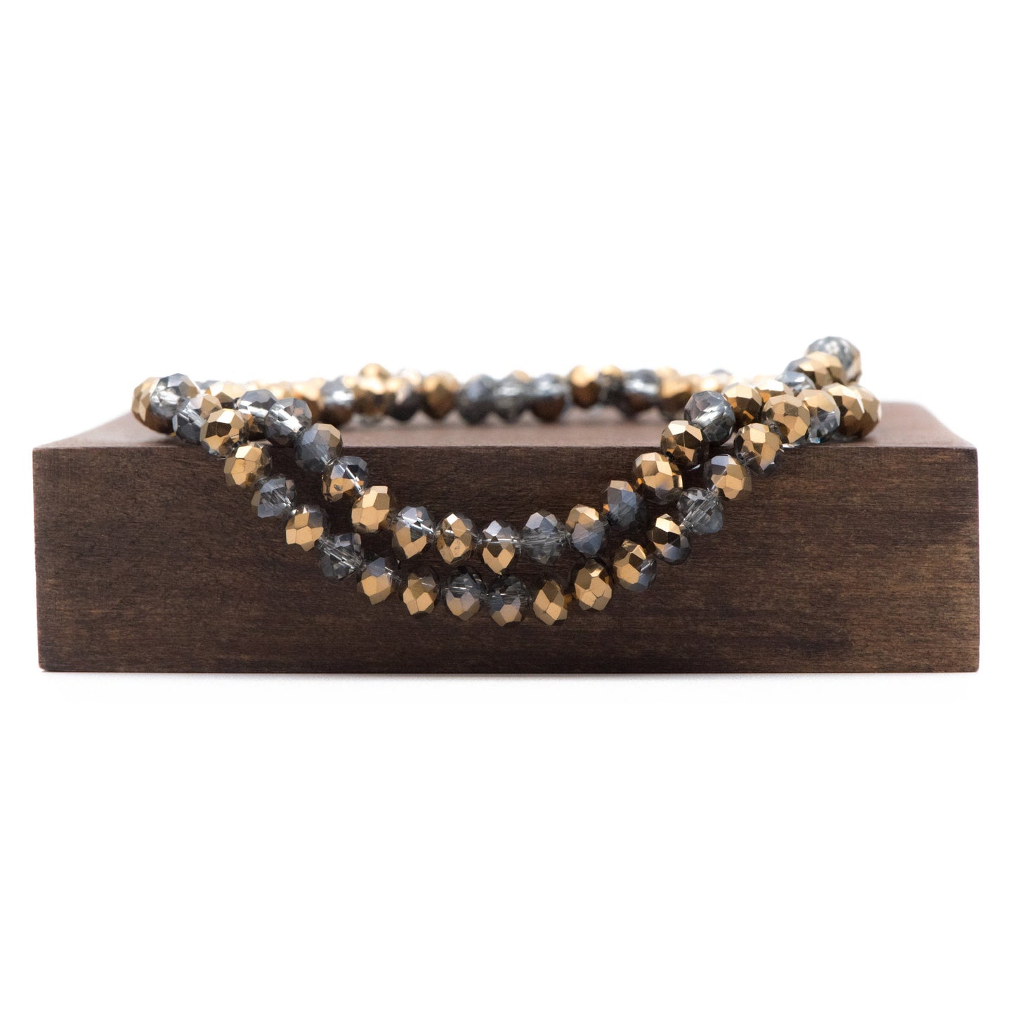 Faceted Crystal Rondelle Glass Beads 4x6mm Copper -95pcs /(BZ06-04)