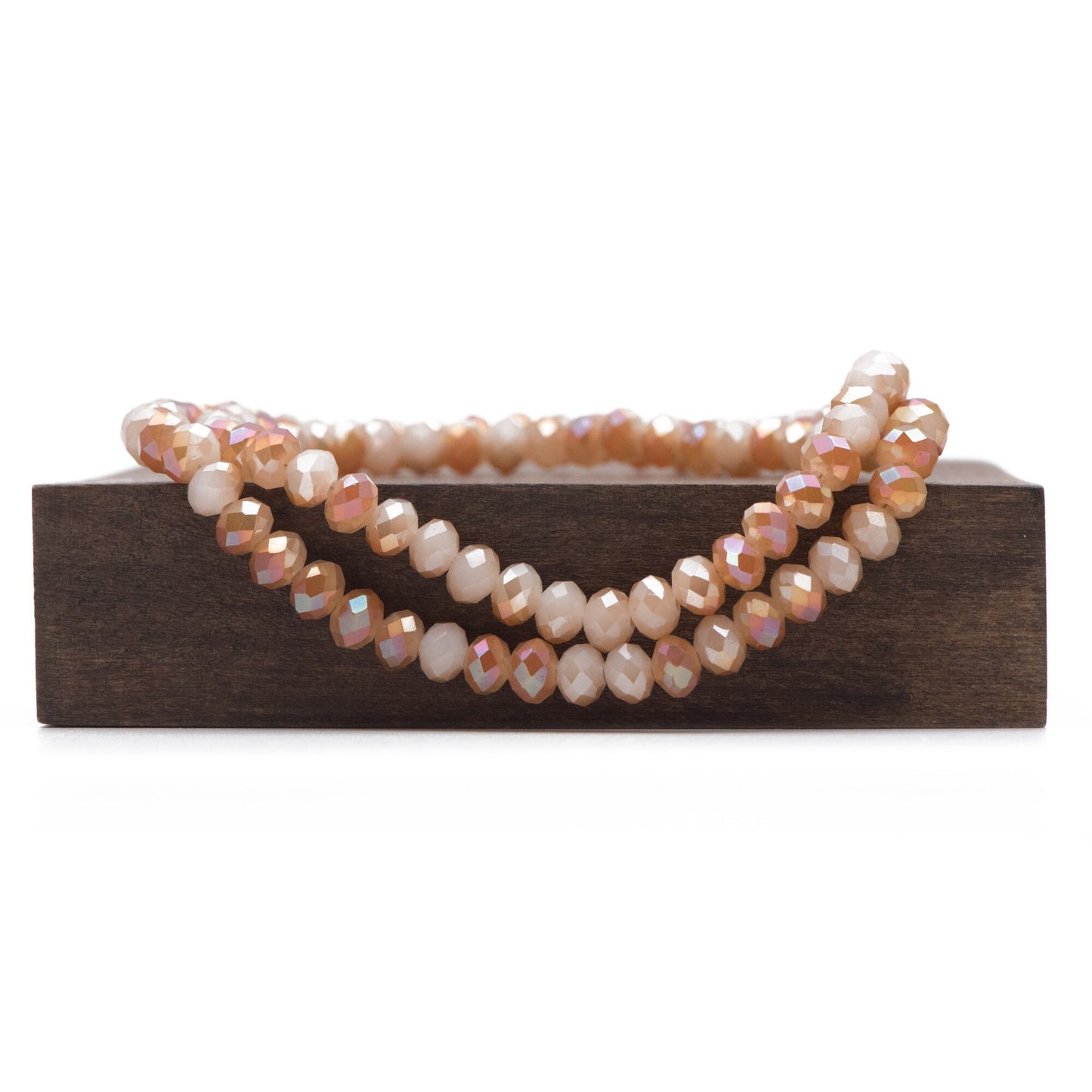 95pcs Faceted Rondelle Glass Beads 4x6mm Orange -(BZ06-47)