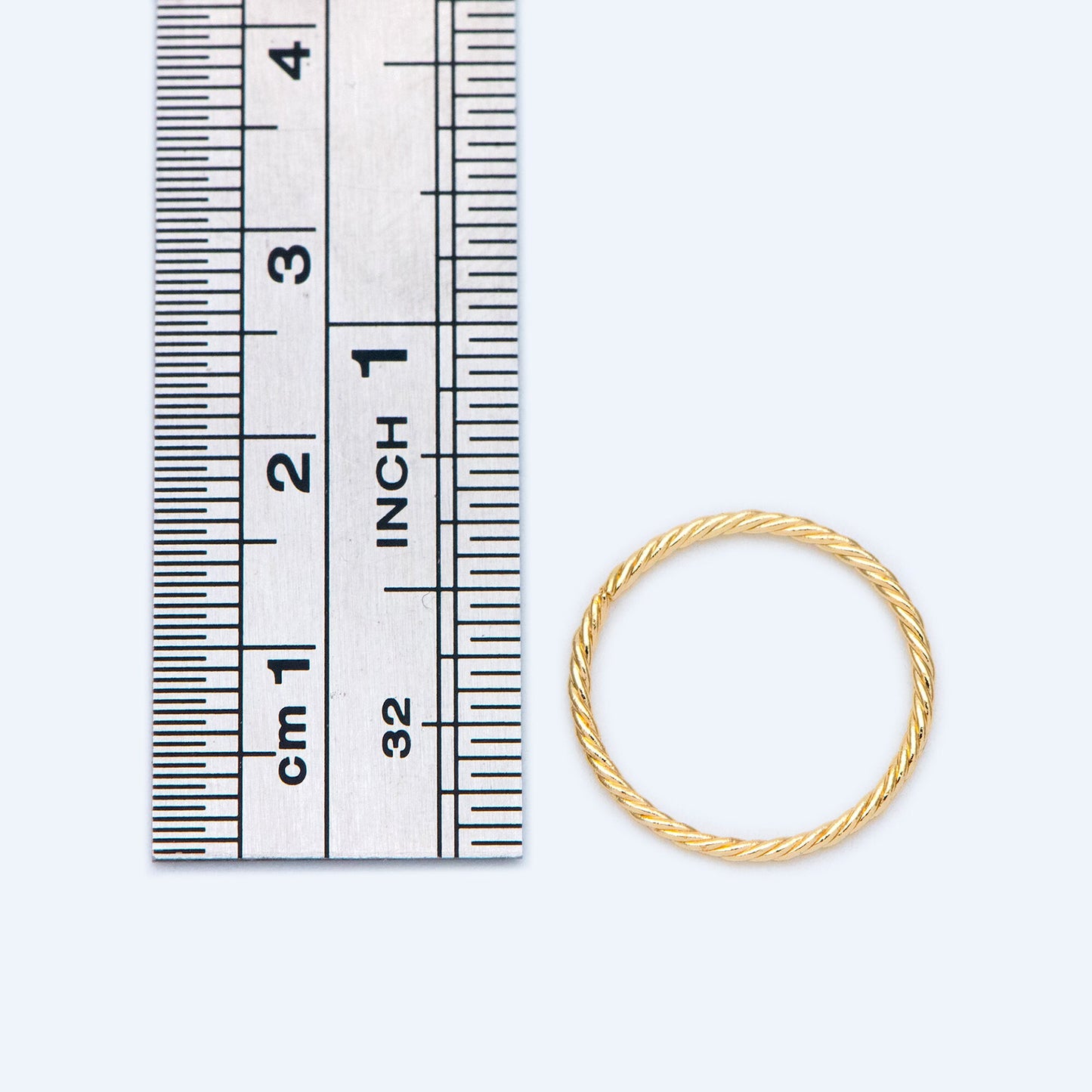 20pcs Gold Round Open Ring 16.5mm, Real Gold plated Brass, Geometric Hoop Circle (GB-1305)