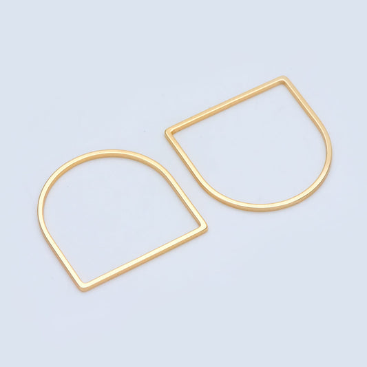 10pcs Gold/ Silver tone Horseshoe Loops, Geometric Hoop Link Connectors, Gold/ Rhodium plated BrassHorse Shoe Hoop Pendants (GB-1314)