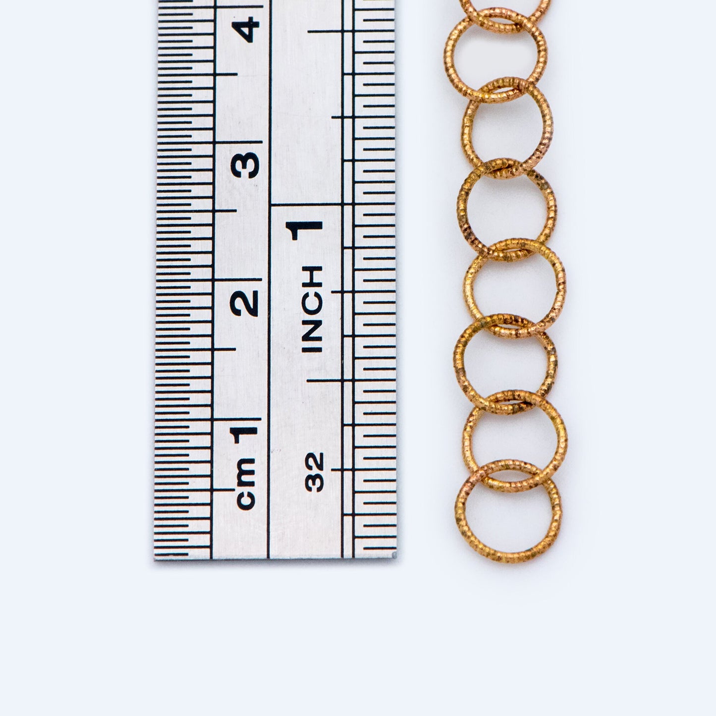 Raw Brass Round Cable Chain 7mm, Unplated Copper Link Chains Wholesale (#LK-224-RB)/ 1 Meter=3.3ft