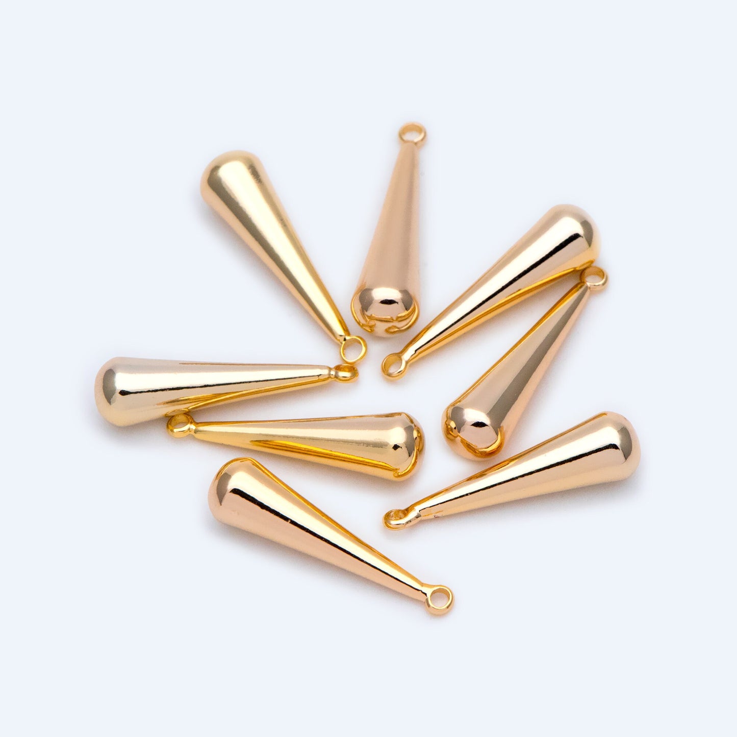 10pcs Gold/ Silver Teardrop Charm 23x6mm, Earring Drop charm, Water Drop charm (GB-1388)