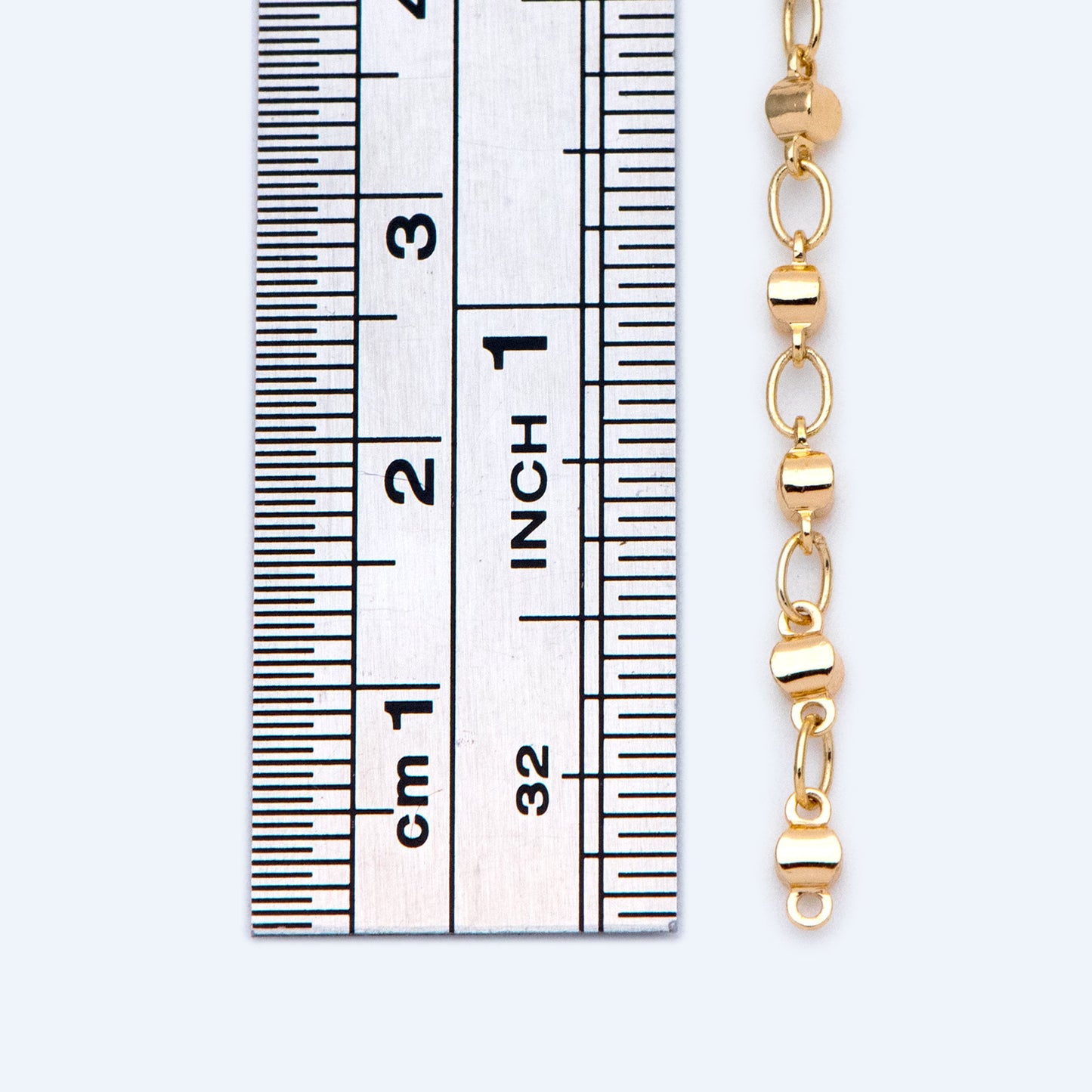 Gold plated Brass Link Chains 2.8mm, Floral Specialty Chains for DIY Necklace (#LK-397)/ 1 Meter=3.3 ft