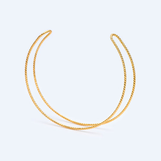 4pcs Gold/ Silver Two Bangle Bracelet Base, Brass Expandable Bangle Wire, Wire Wrapping Bracelet Supply Findings (#GB-1385)