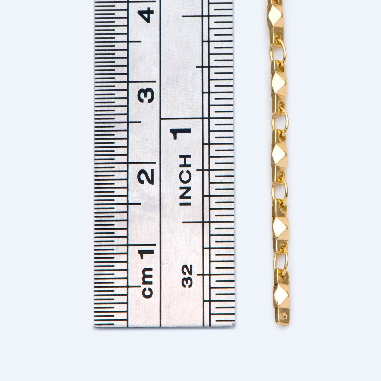 Gold plated Brass Link Chains 2.6mm, Floral Specialty Chains for DIY Necklace (#LK-401)/ 1 Meter=3.3 ft