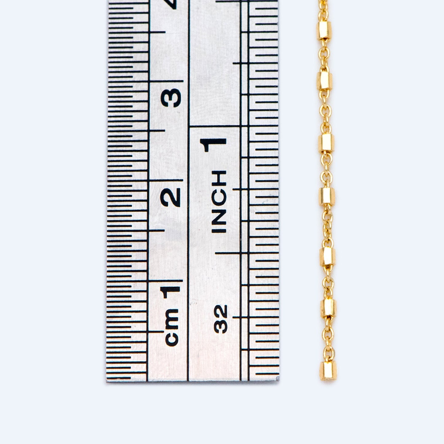 Gold plated Brass Hexagonal Tube Chains 1.6mm, DIY Chain Wholesale, Jewelry Supply (#LK-403)/ 1 Meter=3.3 ft