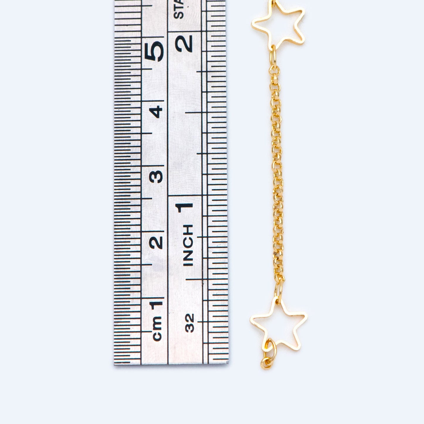 Star Chain, 18K Gold plated Brass, Bulk small cable chain Wholesale (#LK-421)/ 1 Meter=3.3ft