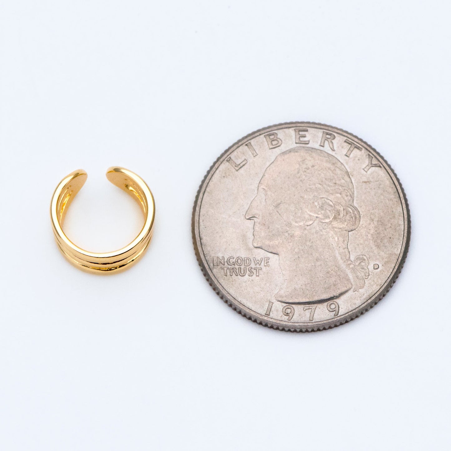 10pcs Adjustable Gold Ear Cuffs, Gold/ Silver plated Brass Earwire Earring Clips (GB-2826-G)