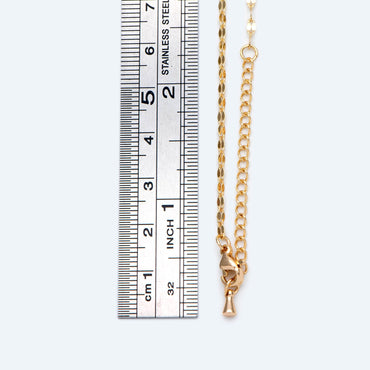 Gold plated Stainless Steel Chain Necklaces 2mm, Finished Necklace with Extender Chain, 16-18 Inch Adjustable, Ready to Wear (#LK-450-1)