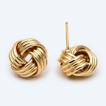 10pcs Knot ear studs, Celtic knot earrings, Minimalist ear stud (GB-1833)