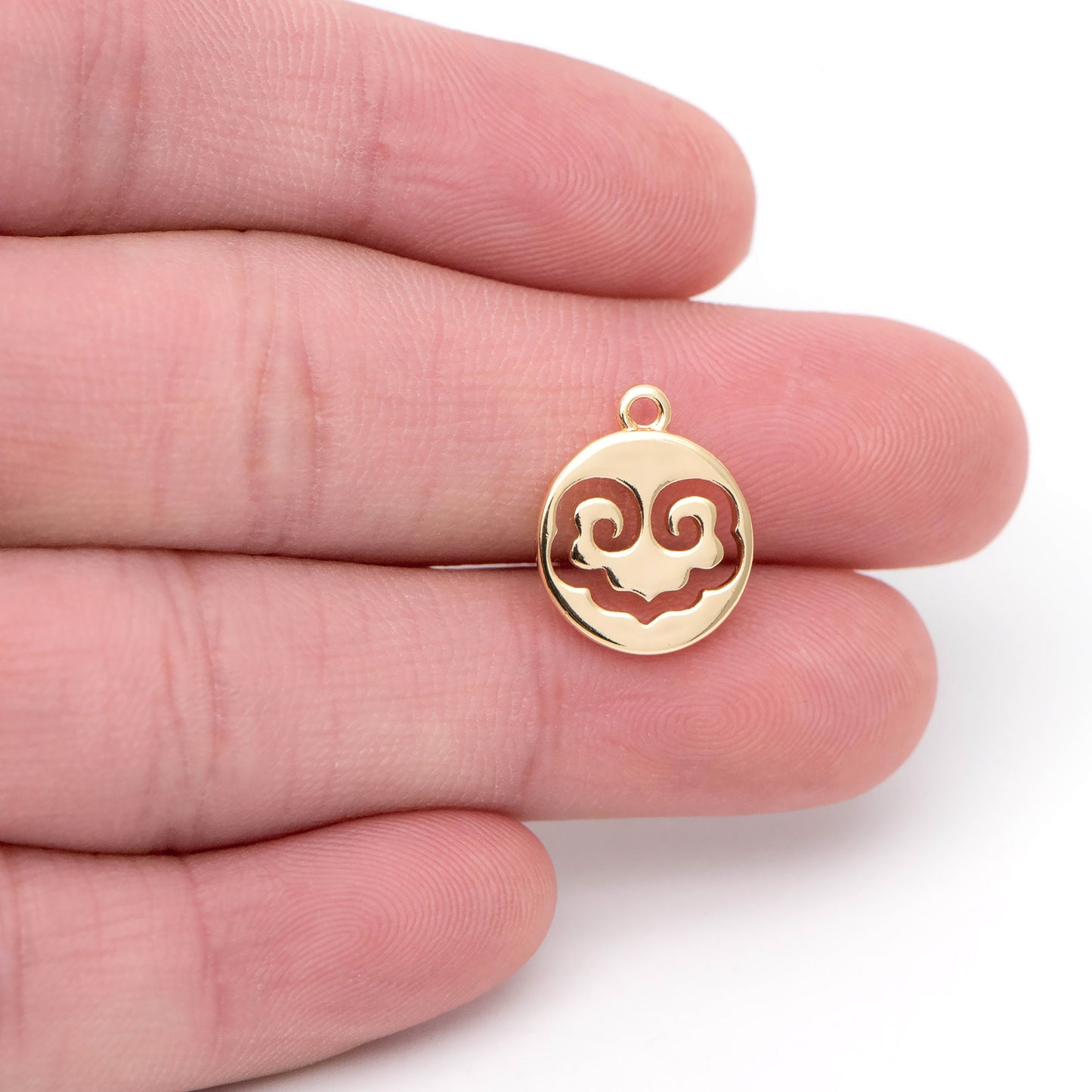 10pcs Gold Auspicious Clouds Charm Pendant, Jewelry Making, Diy Material, Jewelry Supplies (GB-1924)