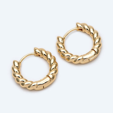 10pcs Gold/ Silver Hoop Earrings, 20mm, Gold/ Rhodium plated Huggie Earrings, Gold Hoops, Huggies (GB-1822)