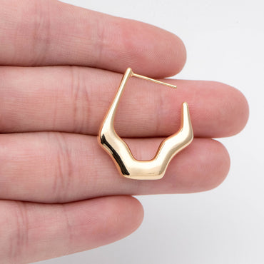 4pcs Gold Irregular Stud Earring, Minimalist Ear post, Everyday Wear Earrings (GB-2038)