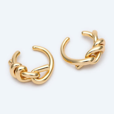 10pcs Gold Ear Cuff, Cartilage Ear Cuff, Gold Plated Ear Cuff, Knot Ear Cuff, Cartilage Earrings (GB-2113)