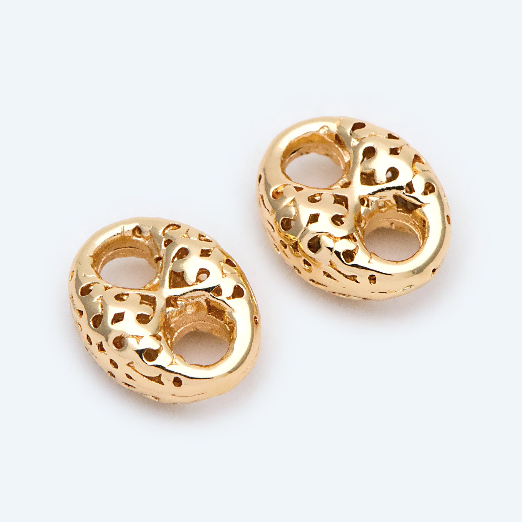 4pcs Puff Mariner Link, Earring Findings, Jewelry Making, Diy Material, Jewelry Supplies (GB-2132-B)