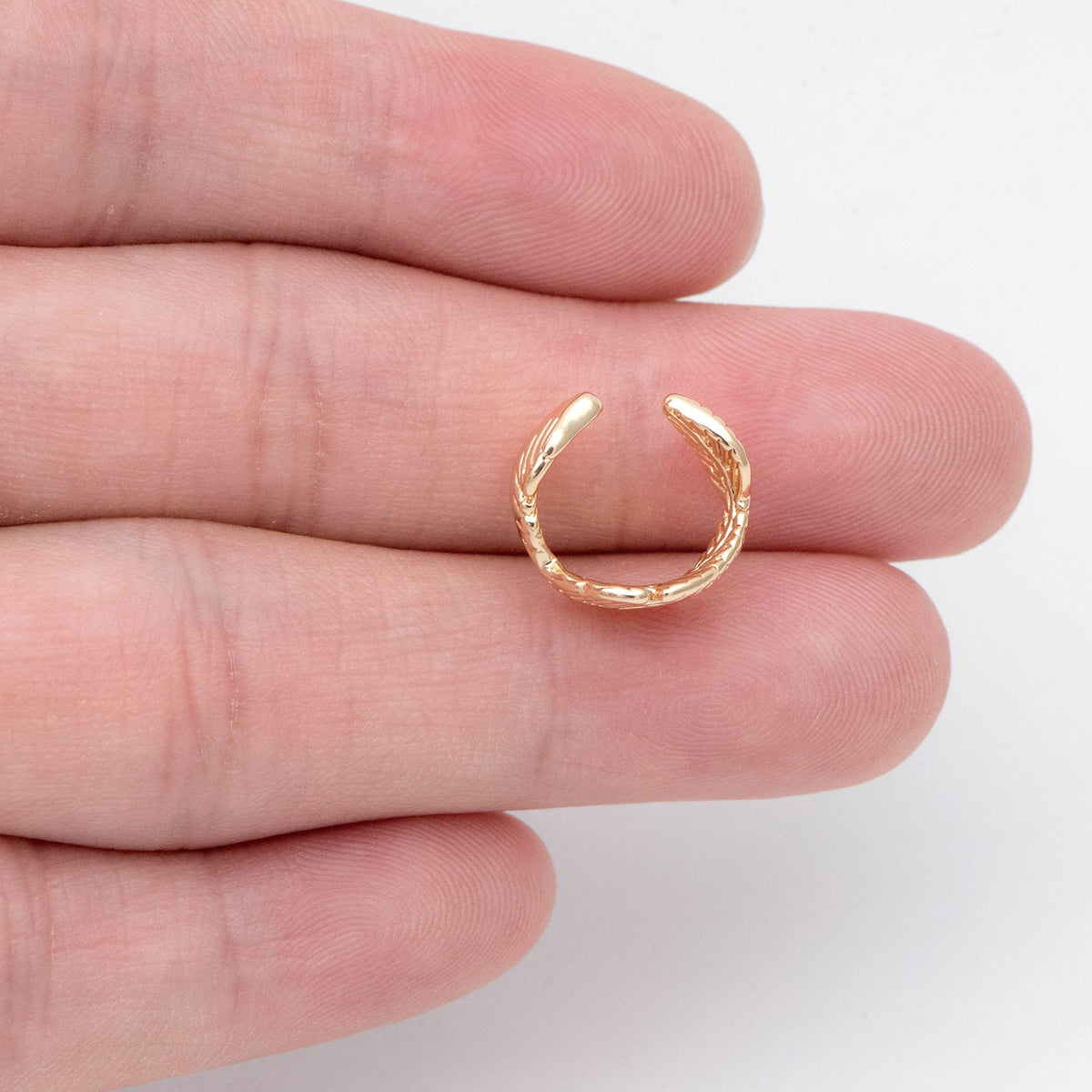 10pcs Gold Leaf Ear Cuffs, Gold plated Brass Earcuff Earring (GB-2826-J)